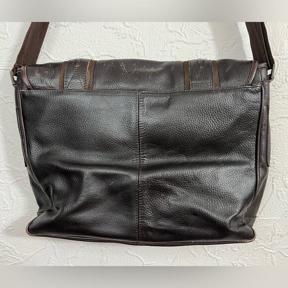 Arturo Calle Genuine Espresso Leather Shoulder Bag Cross Body Made In Columbia - Picture 4 of 11